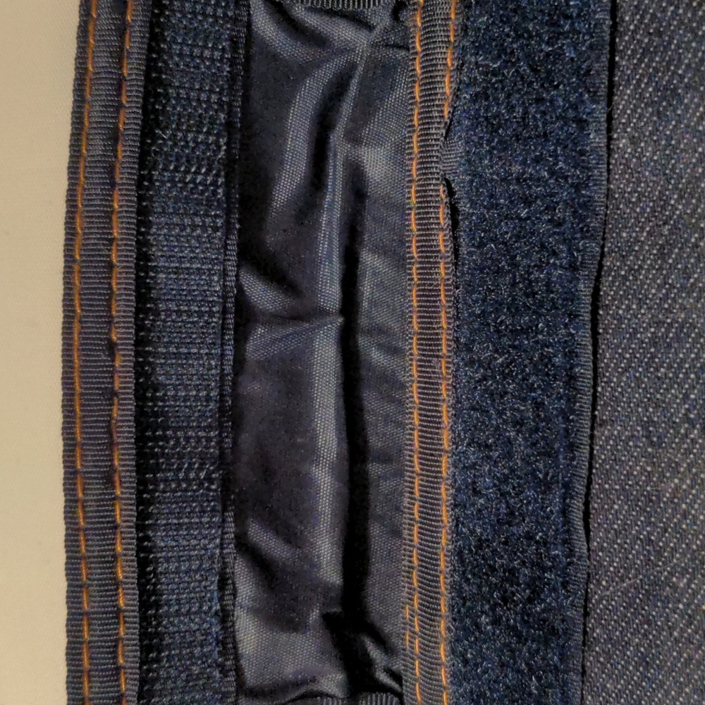 1970 Vintage LeVI'S Denim Trifold Unisex Wallet Dark Blue EUC - Picture 7 of 14